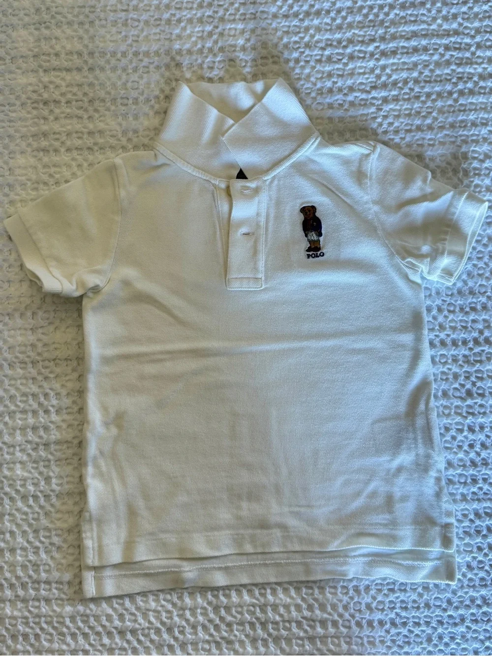 Two Polo Ralph Lauren Kids Polo Shirts Set - White & Navy Blue